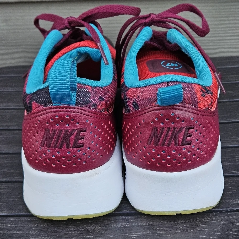 Nike Air Max Thea Print N7 Running Shoes Deep Garnet Red Sneakers Womens Size 9